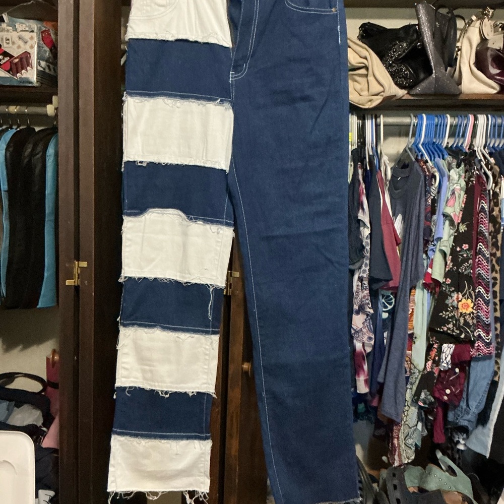 Fashion Nova Dark Blue Denim Jeans